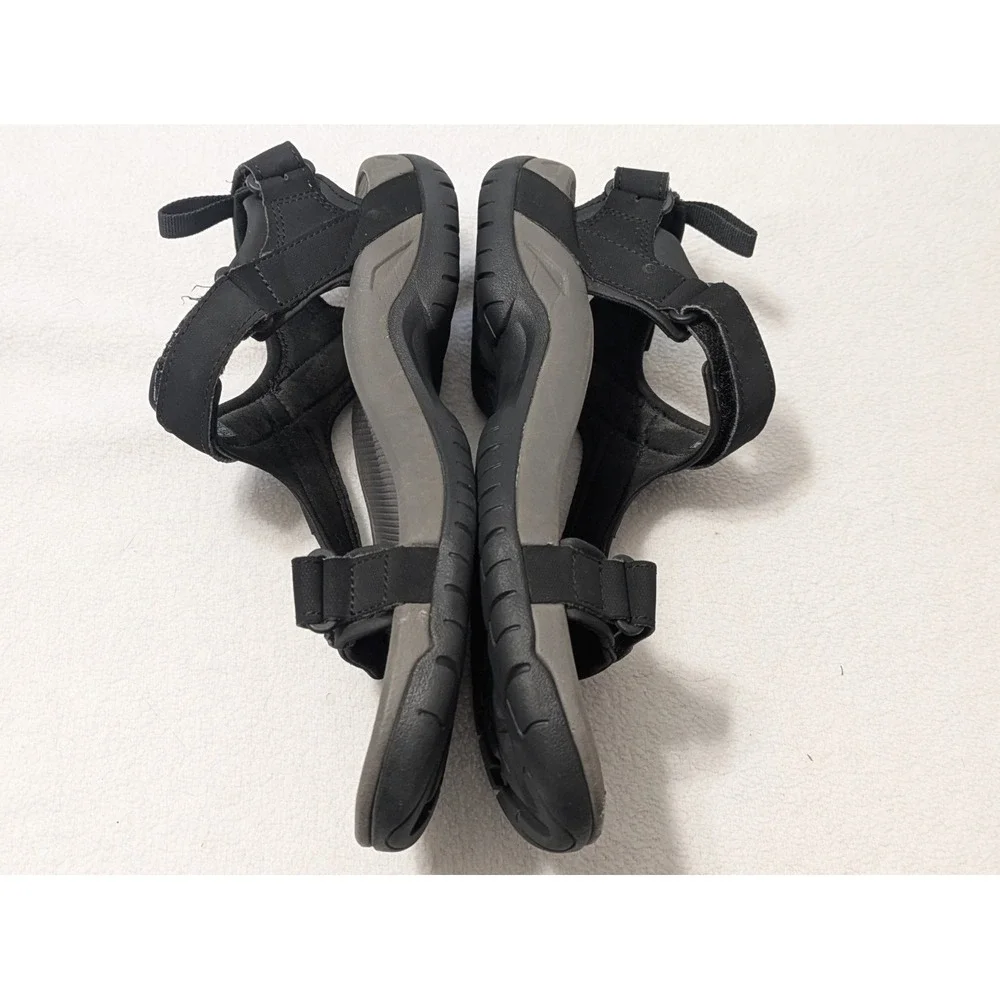 Teva Meacham Hiking Sandals Men's Black Open Toe Size 12